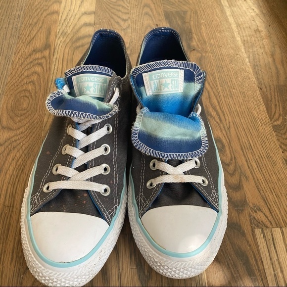 Converse All Stars double tongue low top Chucks 10 - Picture 2 of 10